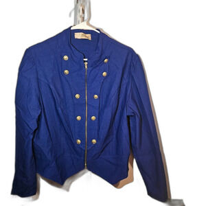 Hybrid & Company  Navy Military style zip up jacket